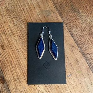 Lazuli Lapis and silver earrings